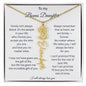 To My Bonus Daughter | We Are Family | Birth Flower Name Necklace