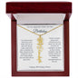 Happy Birthday Mom | My Rock, My World, My Inspiration | Birth Flower Name Necklace