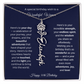 Happy 50th Birthday - Personalized Birth Flower Name Necklace with Message Card