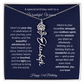 Happy 53rd Birthday - Personalized Birth Flower Name Necklace with Message Card