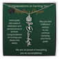 Congrats On Your Master's Degree | Birth Flower Name Necklace