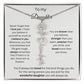 To My Daughter - Never Forget - Birth Flower Name Necklace