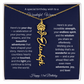 Happy 53rd Birthday - Personalized Birth Flower Name Necklace with Message Card