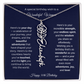 Happy 50th Birthday - Personalized Birth Flower Name Necklace with Message Card