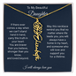 To My Beautiful Daughter | You Have A Home In My Heart | Flower Name Necklace