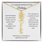 To A Special Woman On Her Birthday | Birth Flower Name Necklace