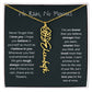 No Rain - No Flowers - Never Forget That I Love You | Birth Flower Name Necklace