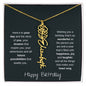 Wishing You A Birthday That's As Wonderful As You Are | Birth Flower Name Necklace