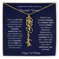 Happy 53rd Birthday - Personalized Birth Flower Name Necklace with Message Card