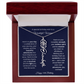 Happy 50th Birthday - Personalized Birth Flower Name Necklace with Message Card