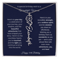 Happy 50th Birthday - Personalized Birth Flower Name Necklace with Message Card