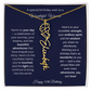 Happy 50th Birthday - Personalized Birth Flower Name Necklace with Message Card