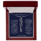 Happy 50th Birthday - Personalized Birth Flower Name Necklace with Message Card