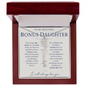 To My Bonus Daughter | I Will Always Love You | Personalized Birth Flower Name Necklace