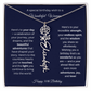 Happy 50th Birthday - Personalized Birth Flower Name Necklace with Message Card