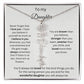 To My Daughter - Never Forget - Birth Flower Name Necklace