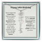 Personalized 14th Birthday Flower Name Necklace Gift