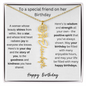 To A Special Friend On Her Birthday | Birth Flower Name Necklace