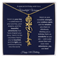 Happy 50th Birthday - Personalized Birth Flower Name Necklace with Message Card