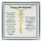 Personalized 14th Birthday Flower Name Necklace Gift