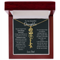 To My Beautiful Daughter | I Will Always Love You | Birth Flower Name Necklace