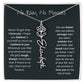 No Rain - No Flowers - Never Forget That I Love You | Birth Flower Name Necklace *
