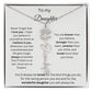 To My Daughter - Never Forget - Birth Flower Name Necklace