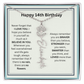 Personalized 14th Birthday Flower Name Necklace Gift