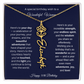 Happy 50th Birthday - Personalized Birth Flower Name Necklace with Message Card