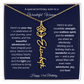 Happy 53rd Birthday - Personalized Birth Flower Name Necklace with Message Card