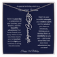 Happy 53rd Birthday - Personalized Birth Flower Name Necklace with Message Card