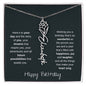 Wishing You A Birthday That's As Wonderful As You Are | Birth Flower Name Necklace