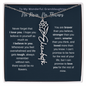 To My Wonderful Granddaughter | No Rain, No Flowers | Birth Flower Name Necklace
