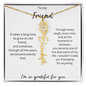 To My Friend | I'm So Grateful For You | Birth Flower Name Necklace