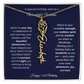 Happy 53rd Birthday - Personalized Birth Flower Name Necklace with Message Card