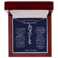 Happy 50th Birthday - Personalized Birth Flower Name Necklace with Message Card