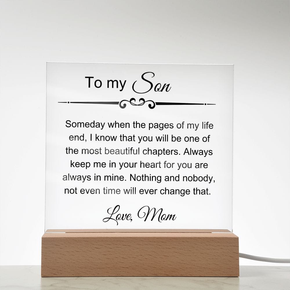 To My Amazing Son - Always Keep Me In Your Heart - Square Acrylic Plaque