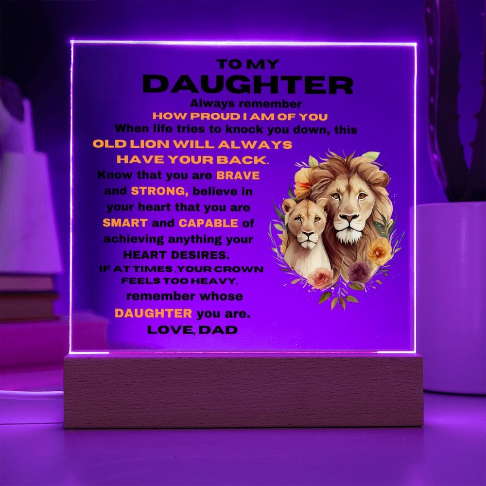 To My Daughter - Remember Whose Daughter You Are - Square Acrylic Plaque