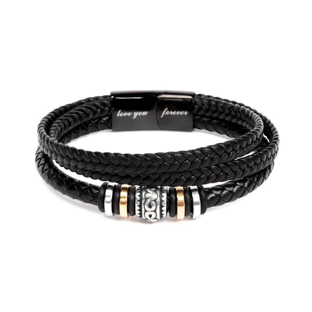 To My Son - You Are Braver Than You Believe - Luxury Leather Bracelet