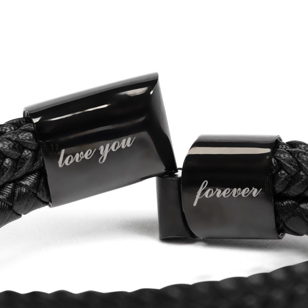 To My Son - I'm Always Here For You - Luxury Leather Bracelet