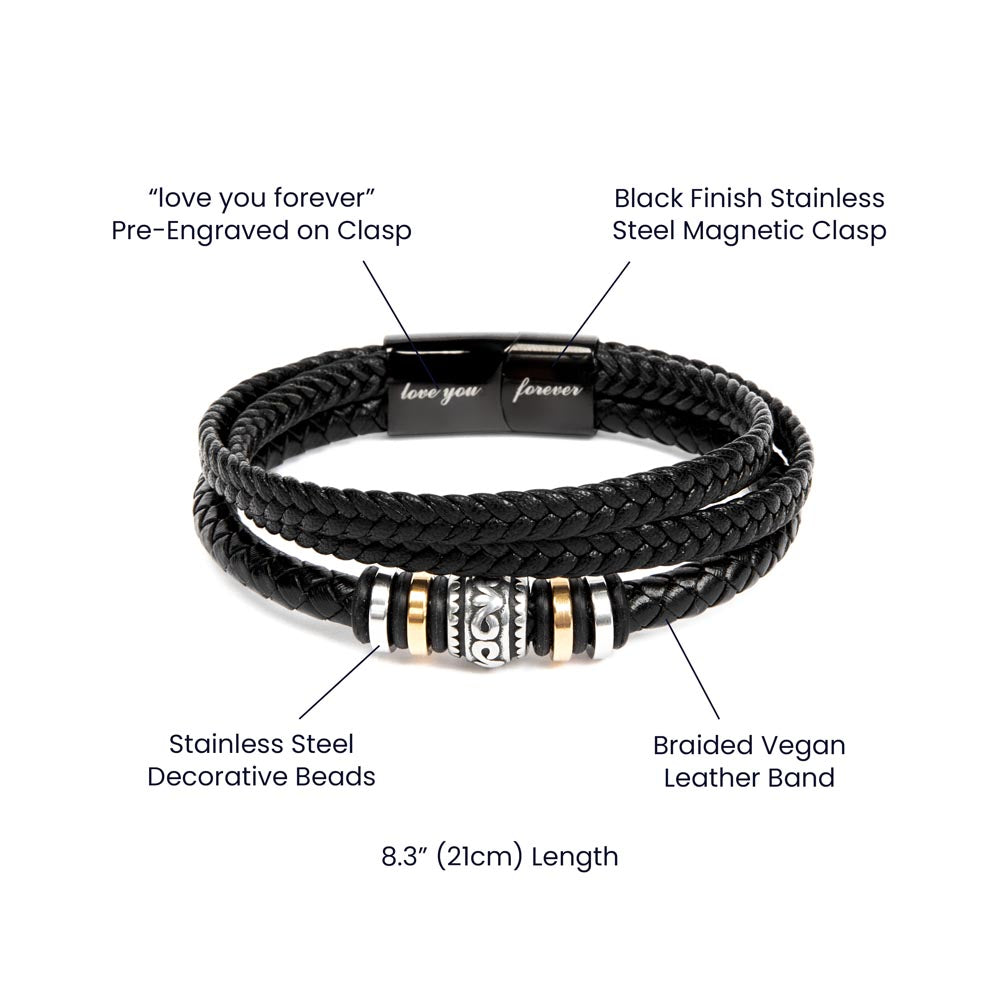 To My Wonderful Bonus Son - Gift Of Life - Love You Forever Bracelet