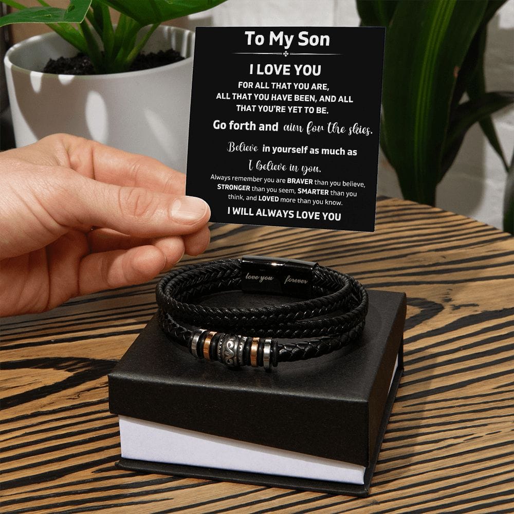 Braver Stronger Smarter Gift For Son Leather Bracelet  Personalized  christmas gifts, Personalized christmas, Meaningful gifts