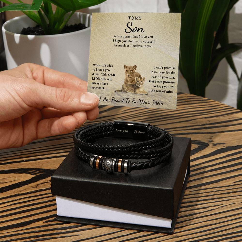 To My Son From Mom - I Am Proud - Love You Forever Bracelet