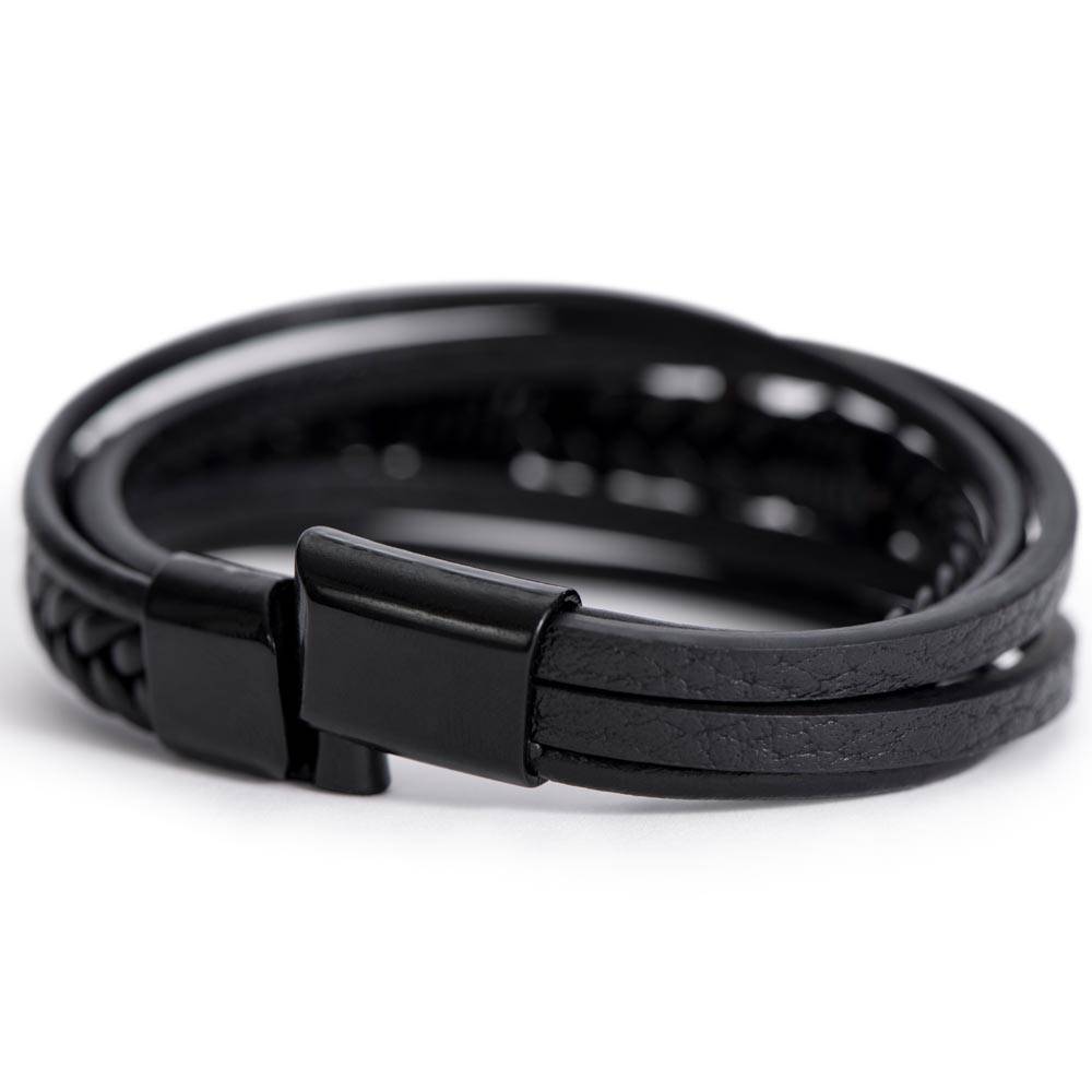 Never Forget That I Love You | Men's Cross Bracelet