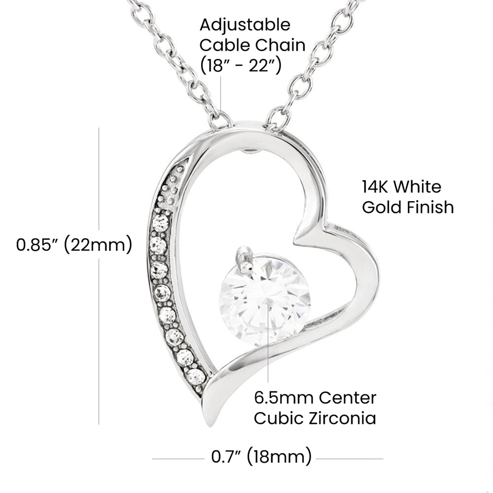 To My Wife - Beat Of My Heart - Forever Love Necklace