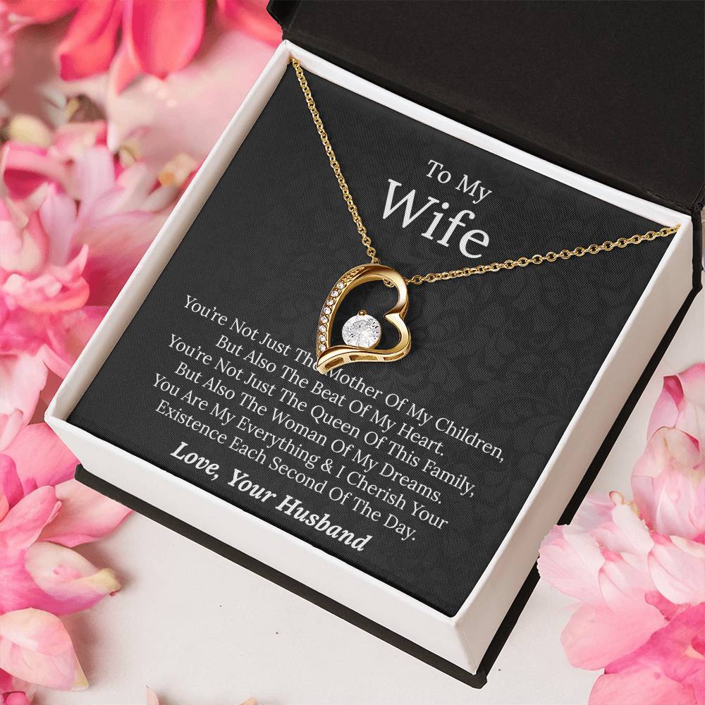 To My Wife - Beat Of My Heart - Forever Love Necklace