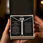 To My Son | I Love You | 4-Sided Stick Necklace