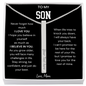 To My Son | I Love You | 4-Sided Stick Necklace