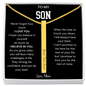 To My Son | I Love You | 4-Sided Stick Necklace