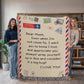 Dear Mom - I Love You - Heirloom Woven Blanket